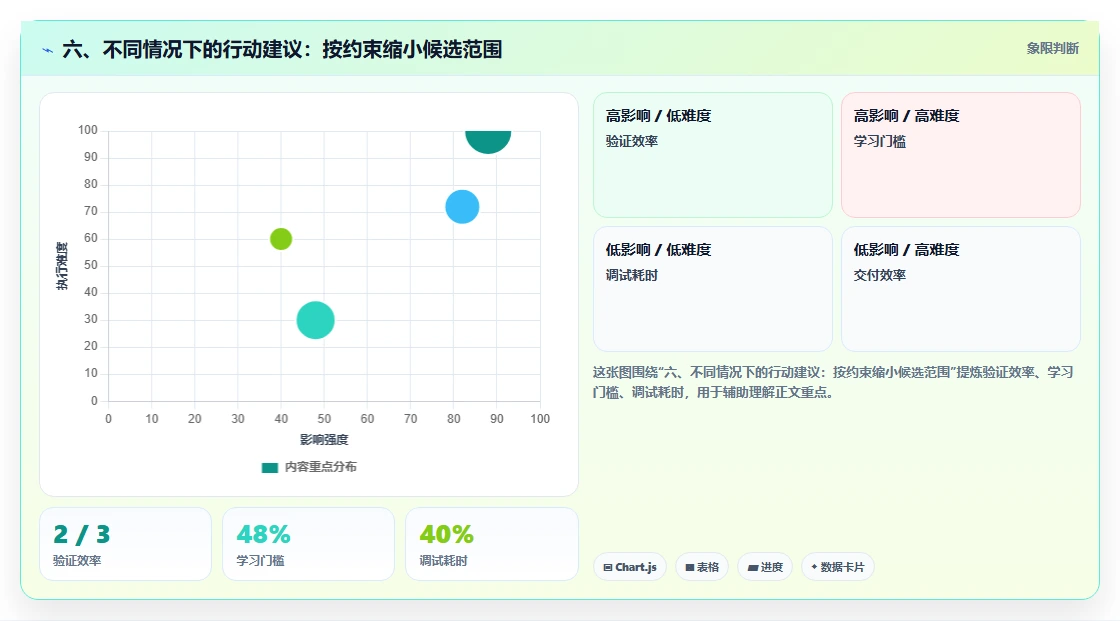 六、不同情况下的行动建议:按约束缩小候选范围