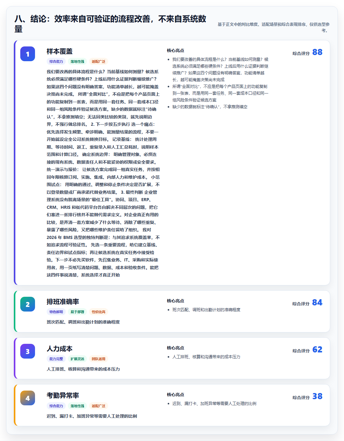 八、结论:效率来自可验证的流程改善,不来自系统数量