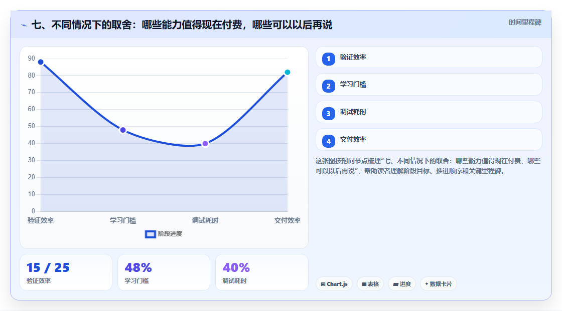 七、不同情况下的取舍:哪些能力值得现在付费,哪些可以以后再说