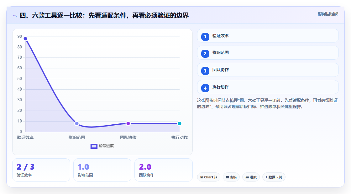 四、六款工具逐一比较:先看适配条件,再看必须验证的边界