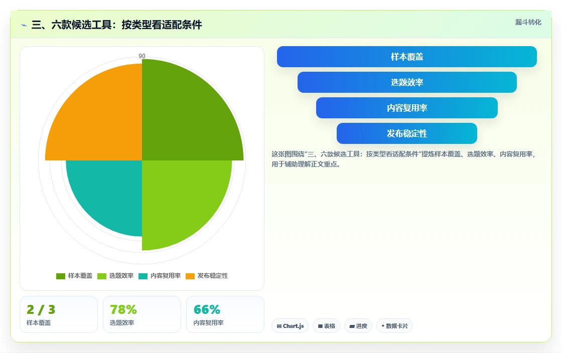 三、六款候选工具：按类型看适配条件