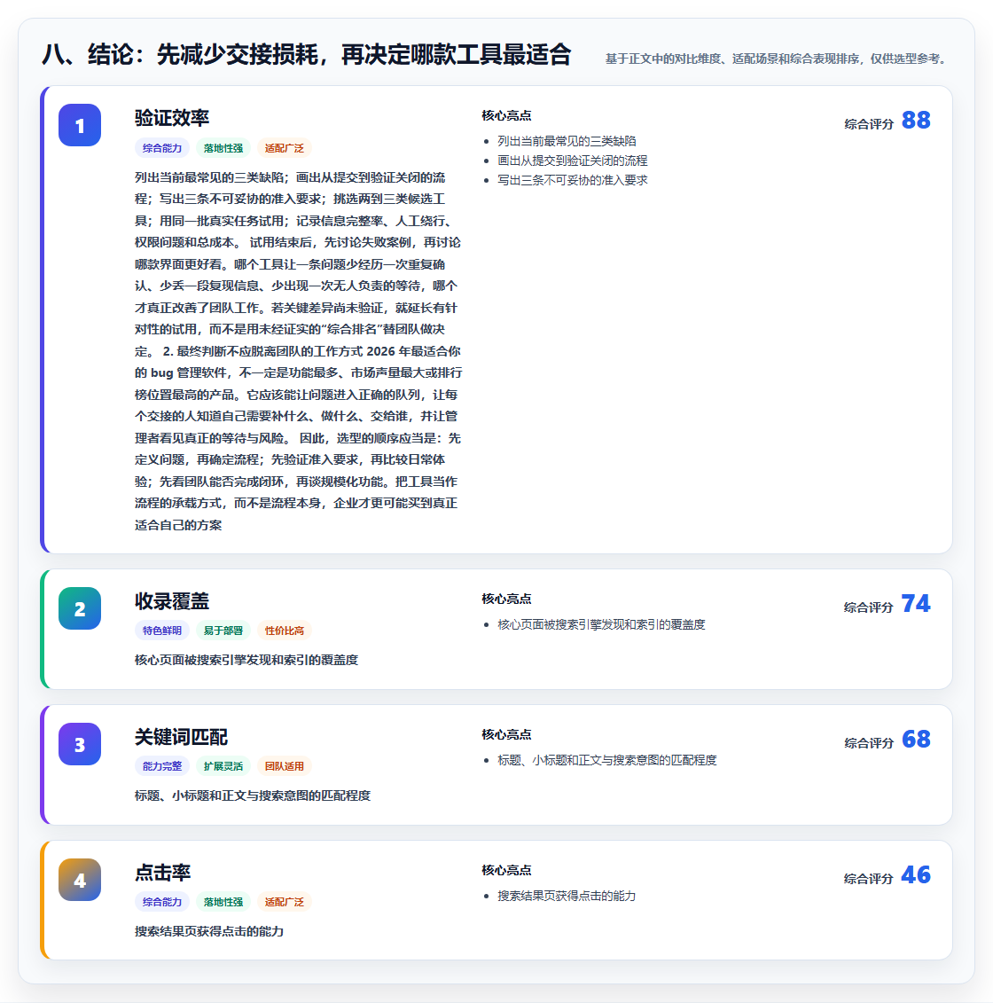 八、结论：先减少交接损耗，再决定哪款工具最适合