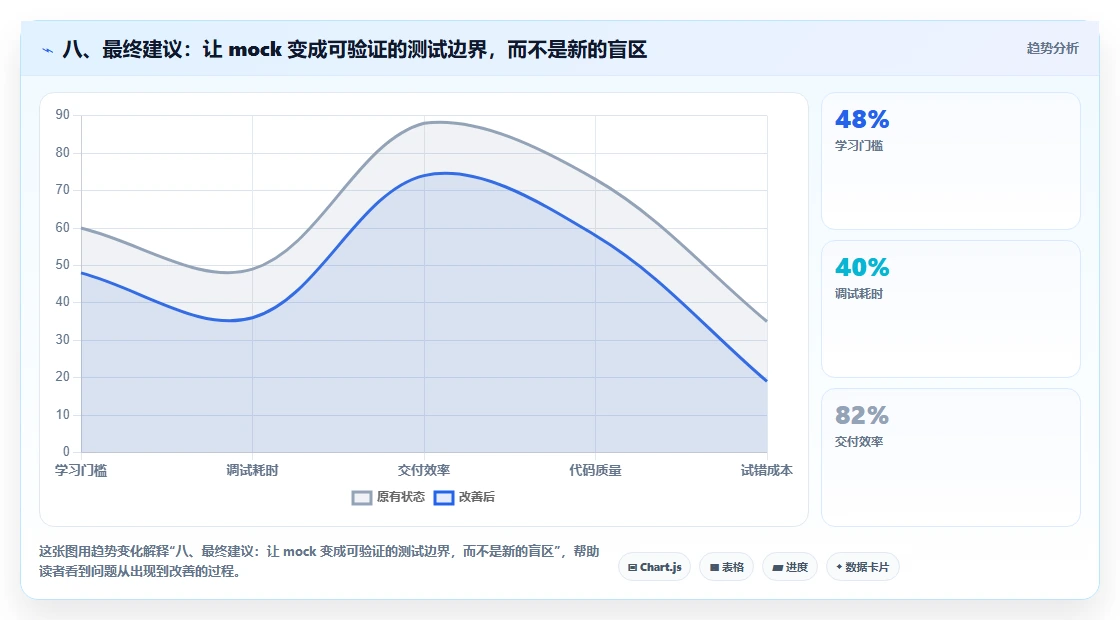 八、最终建议:让 mock 变成可验证的测试边界,而不是新的盲区