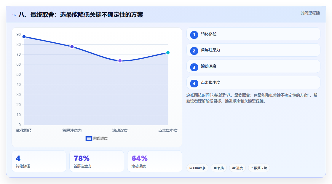 八、最终取舍:选最能降低关键不确定性的方案
