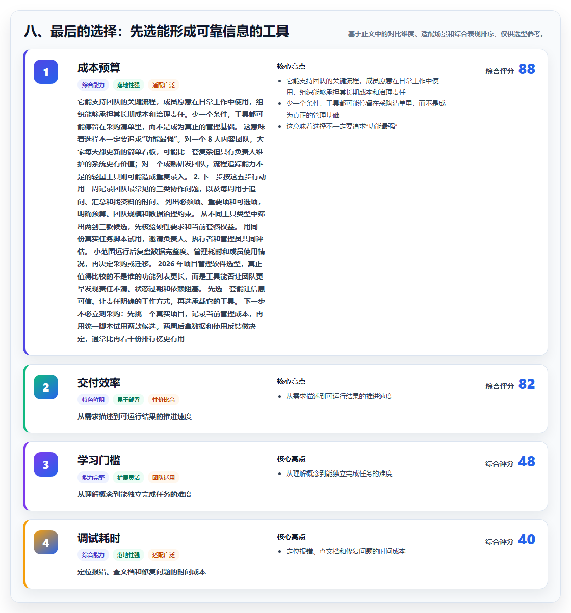 八、最后的选择:先选能形成可靠信息的工具