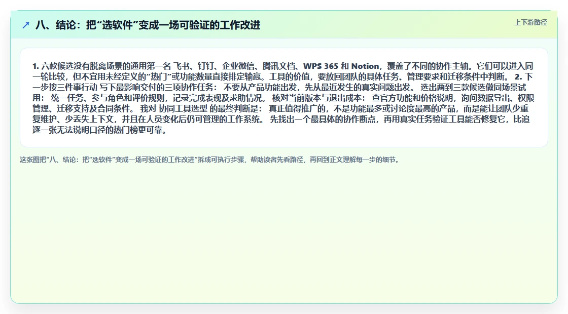八、结论:把“选软件”变成一场可验证的工作改进