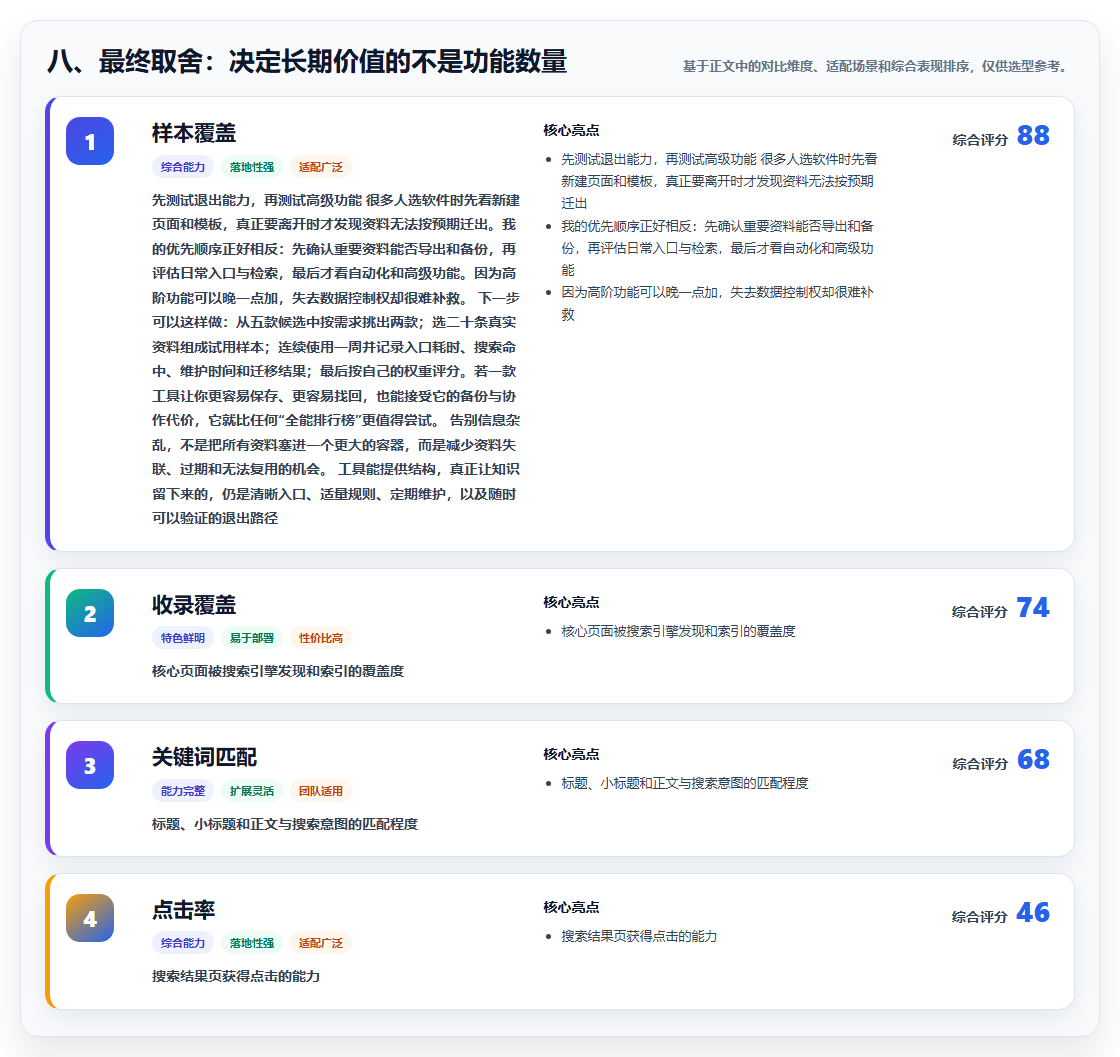八、最终取舍:决定长期价值的不是功能数量