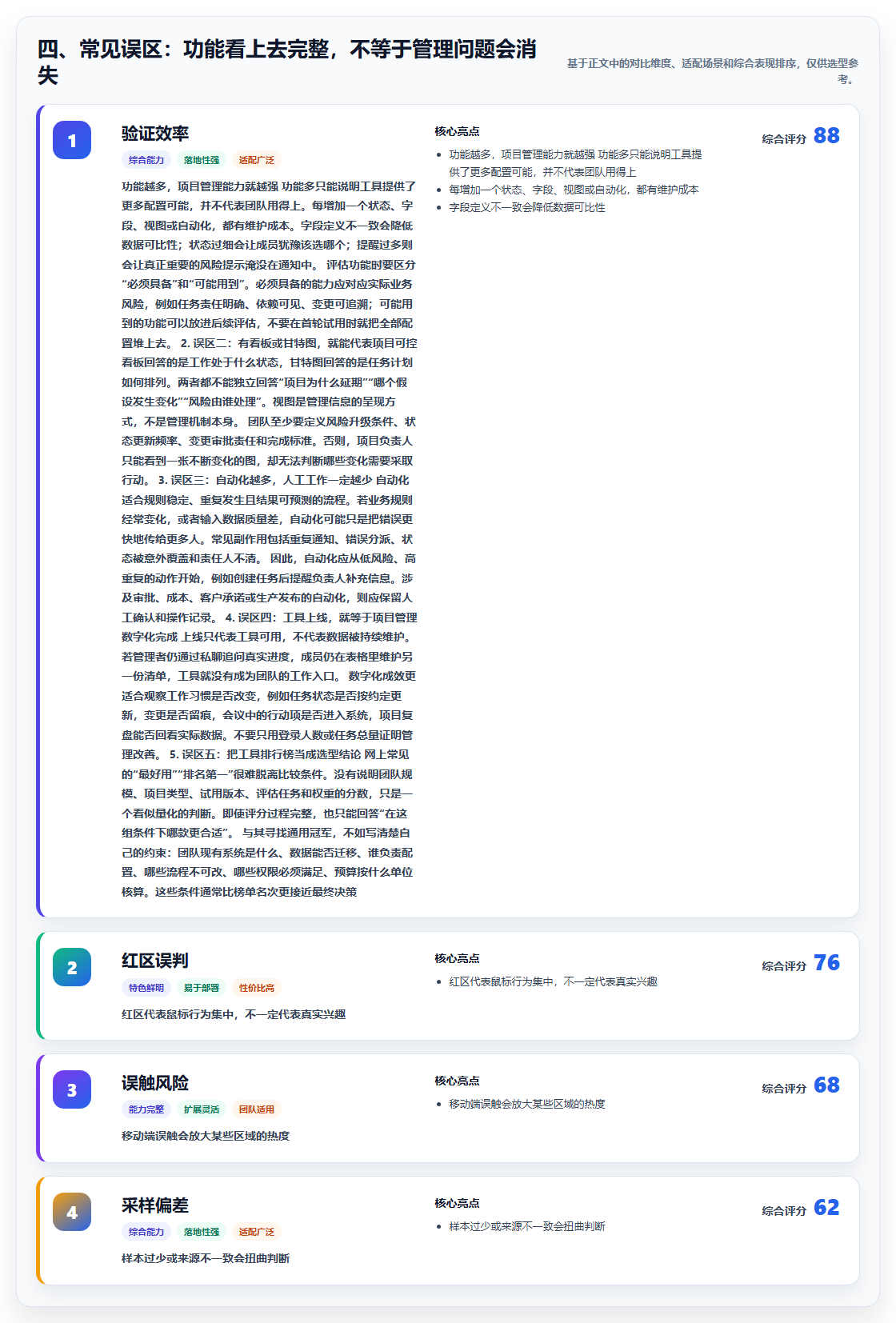 四、常见误区：功能看上去完整，不等于管理问题会消失