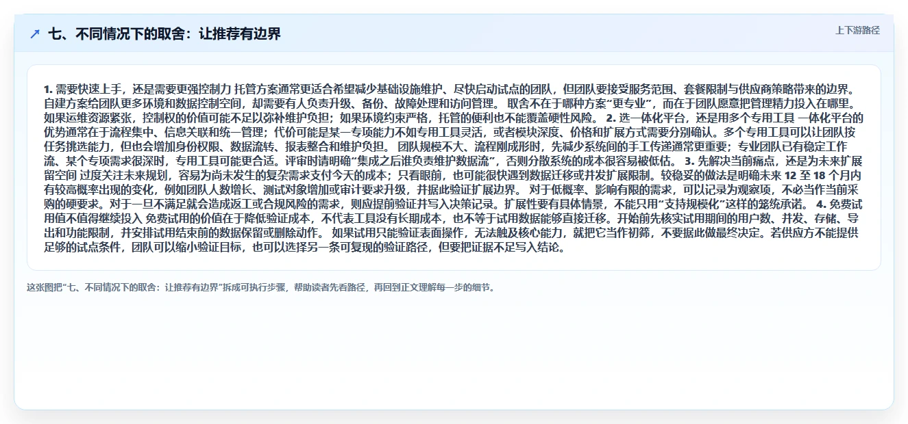 七、不同情况下的取舍:让推荐有边界