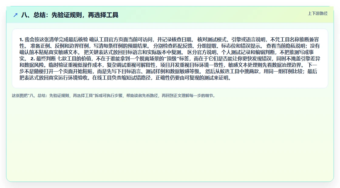 八、总结：先验证规则，再选择工具