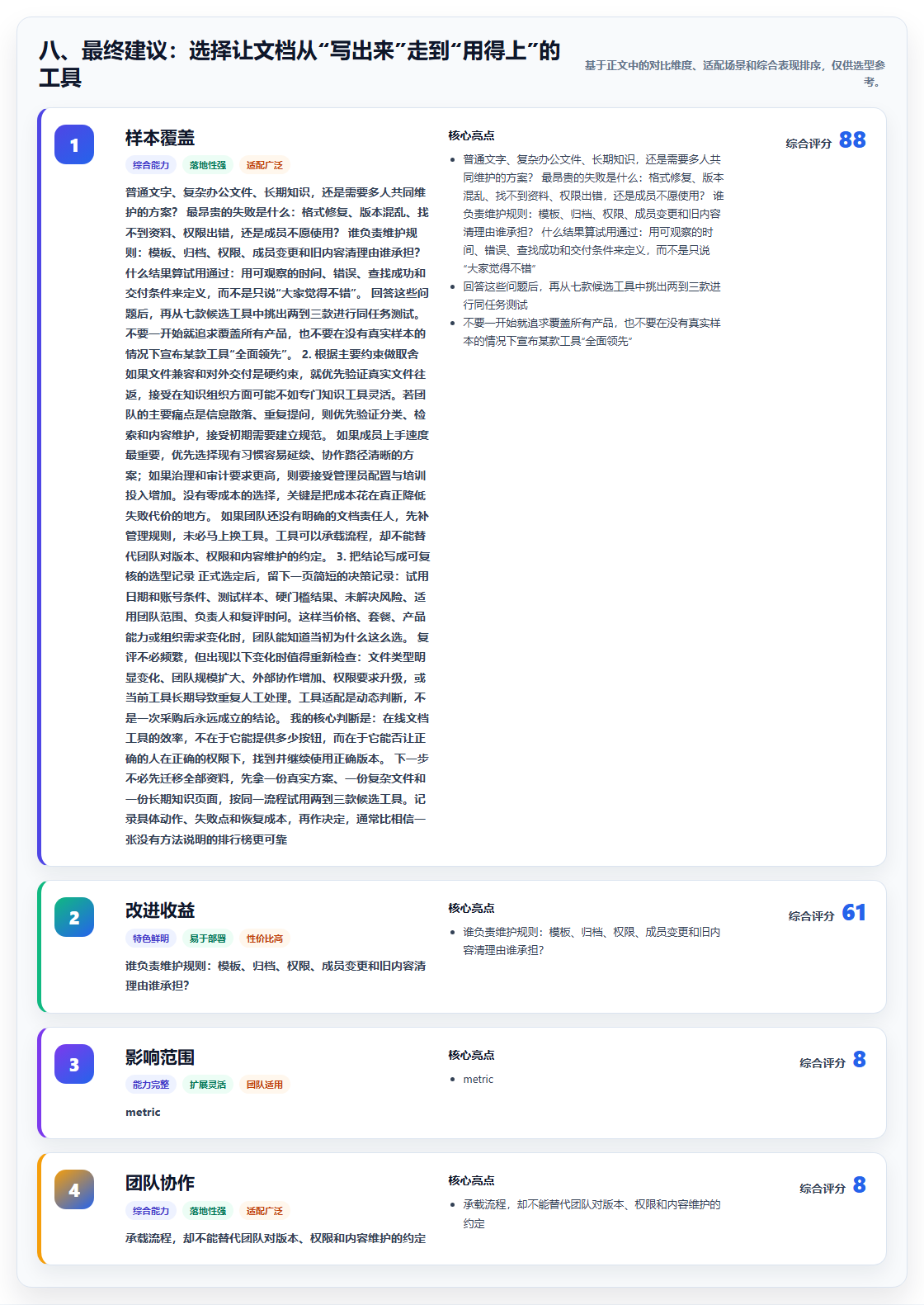 八、最终建议:选择让文档从“写出来”走到“用得上”的工具