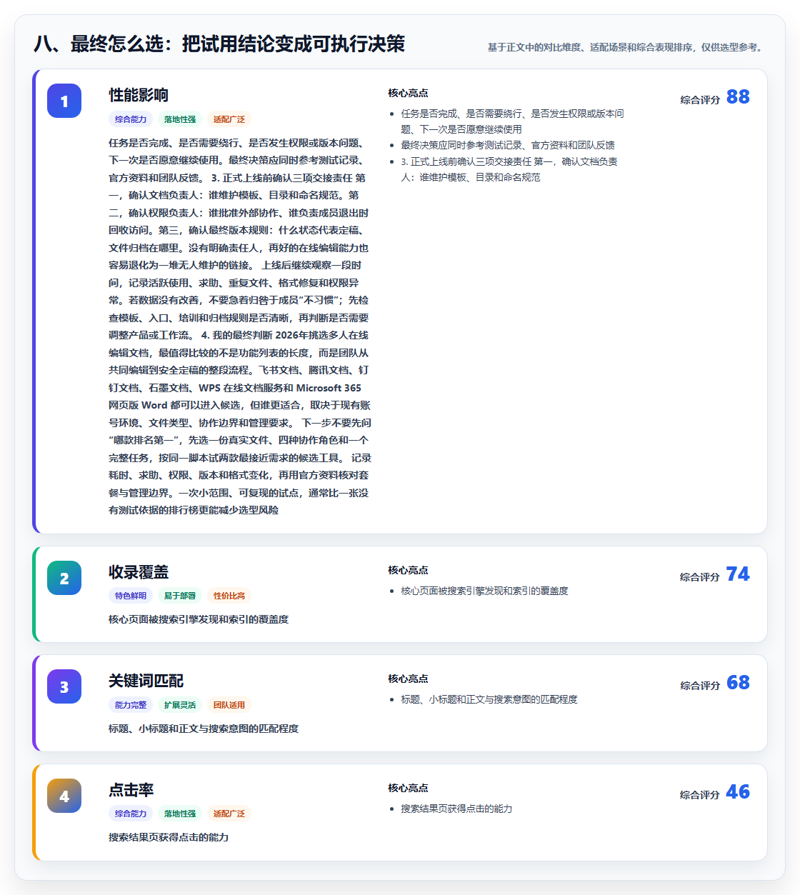八、最终怎么选:把试用结论变成可执行决策