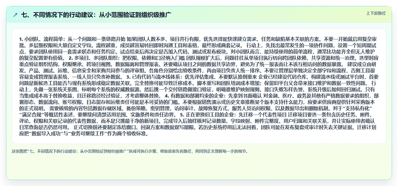七、不同情况下的行动建议:从小范围验证到组织级推广