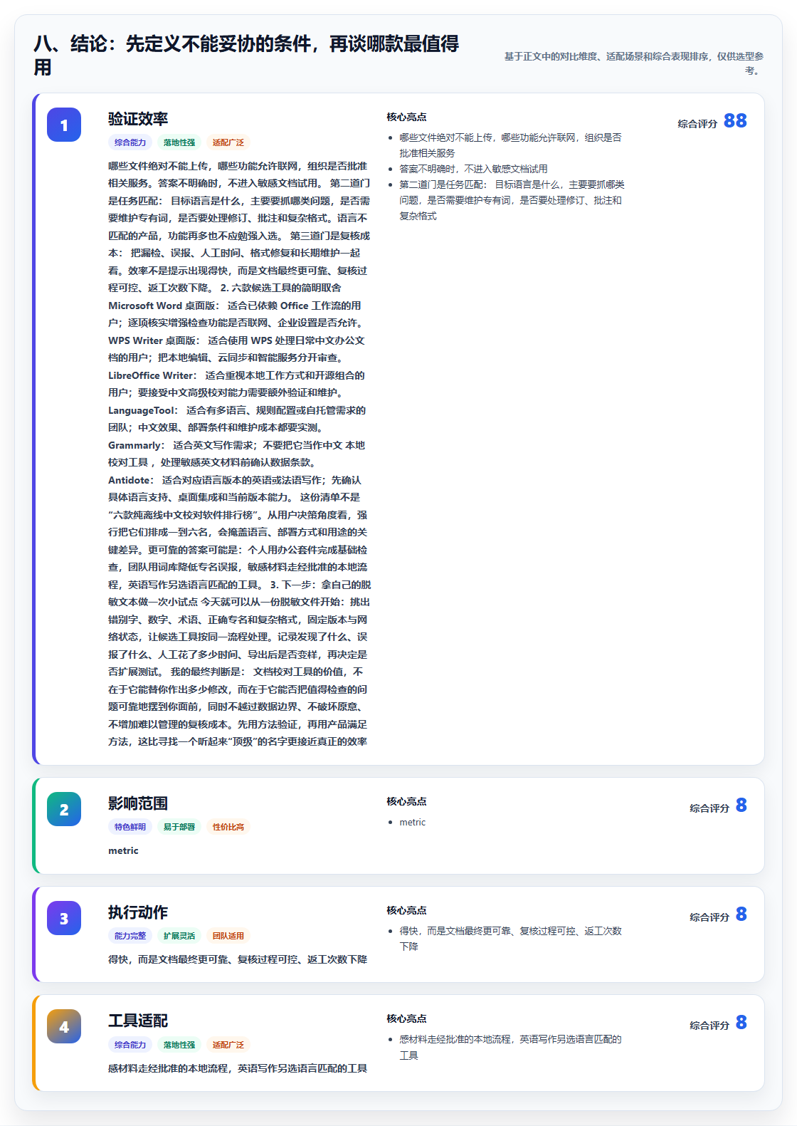 八、结论:先定义不能妥协的条件,再谈哪款最值得用