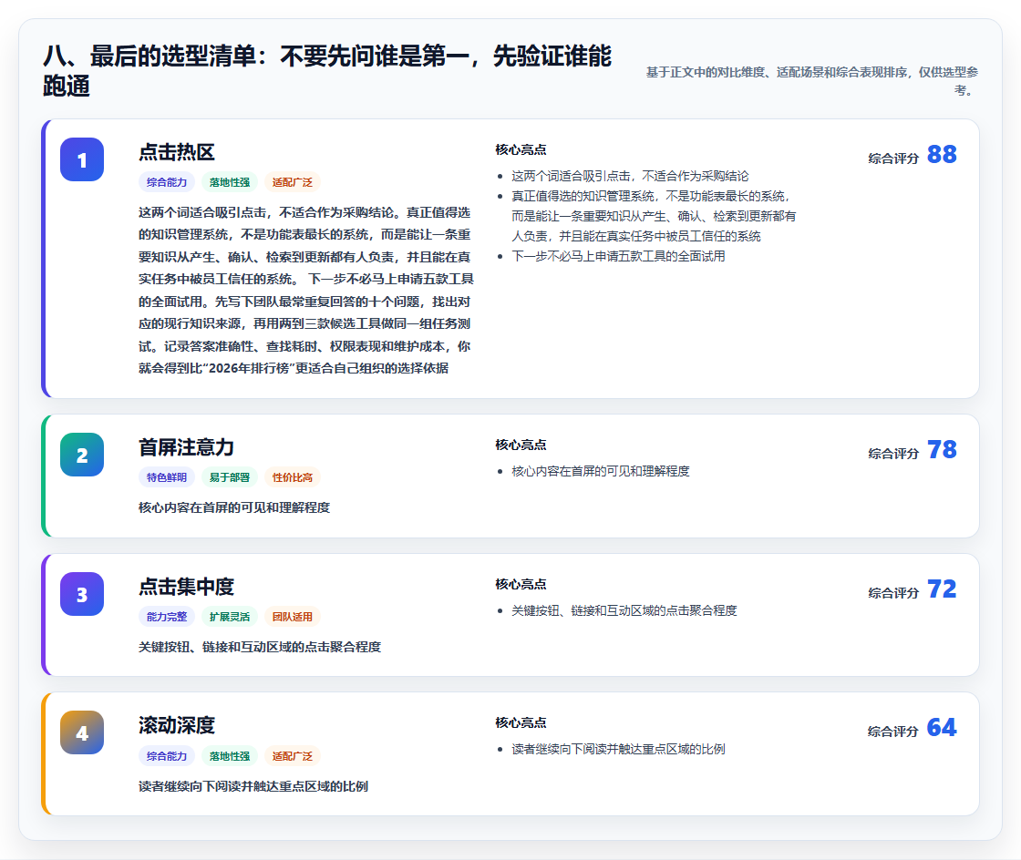 八、最后的选型清单:不要先问谁是第一,先验证谁能跑通