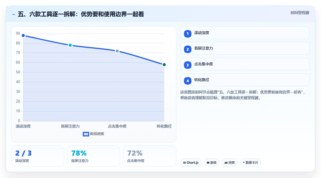 五、六款工具逐一拆解:优势要和使用边界一起看