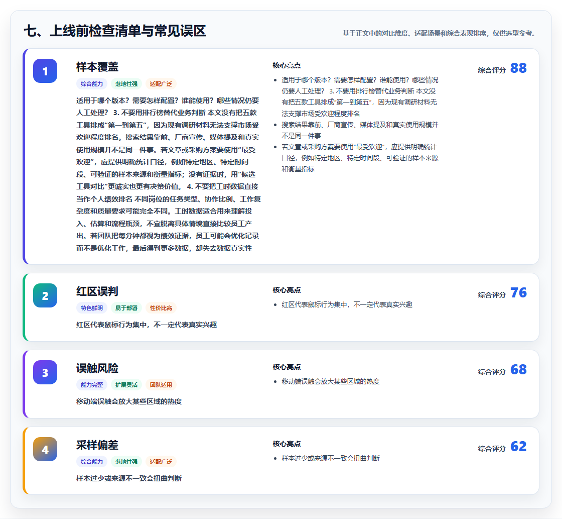 七、上线前检查清单与常见误区
