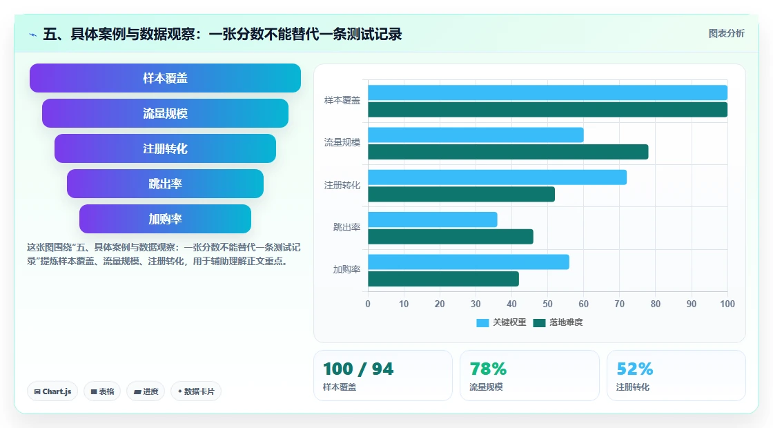 五、具体案例与数据观察：一张分数不能替代一条测试记录