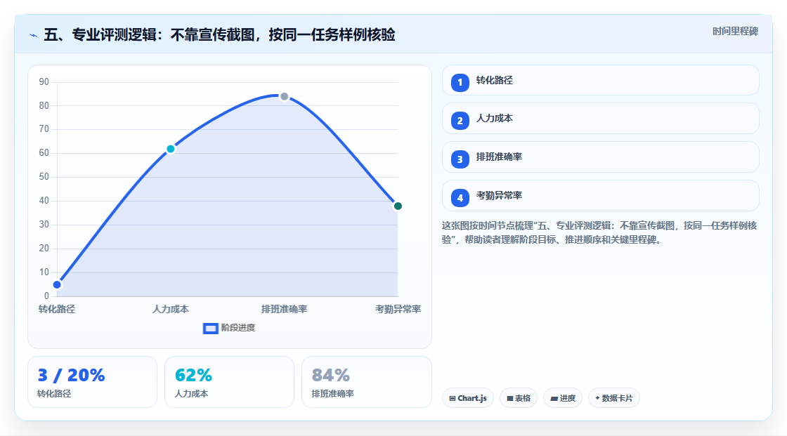 五、专业评测逻辑:不靠宣传截图,按同一任务样例核验
