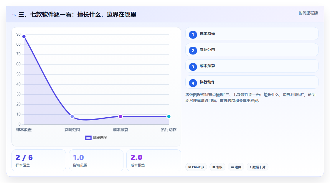 三、七款软件逐一看:擅长什么,边界在哪里
