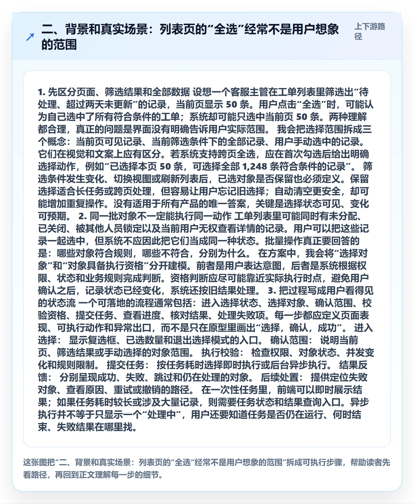 二、背景和真实场景:列表页的“全选”经常不是用户想象的范围
