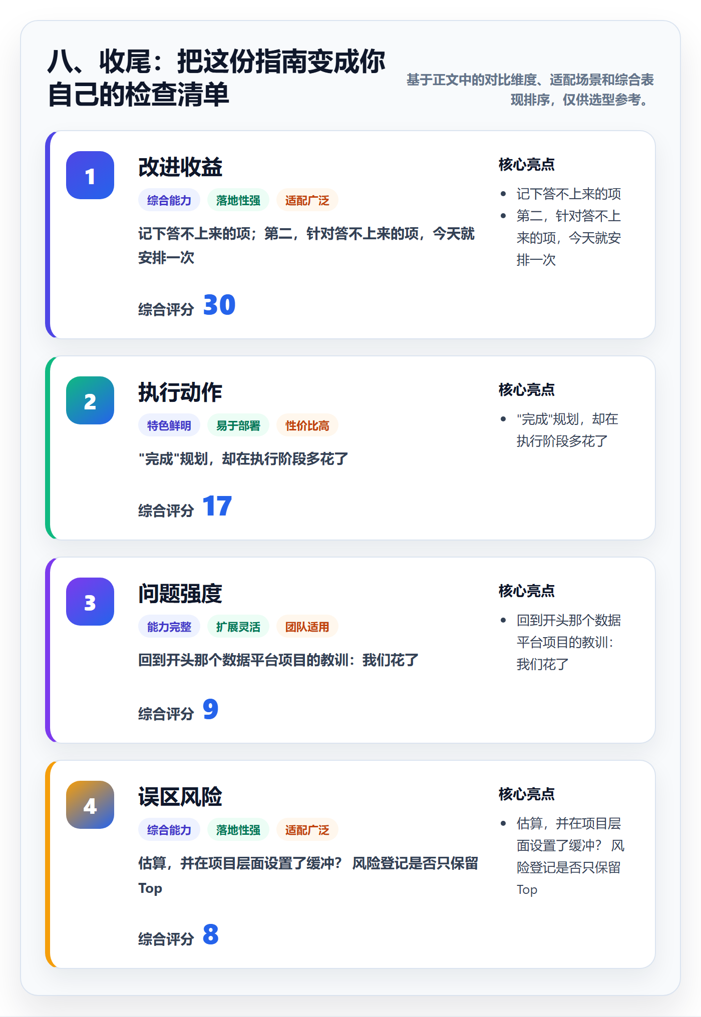 八、收尾:把这份指南变成你自己的检查清单