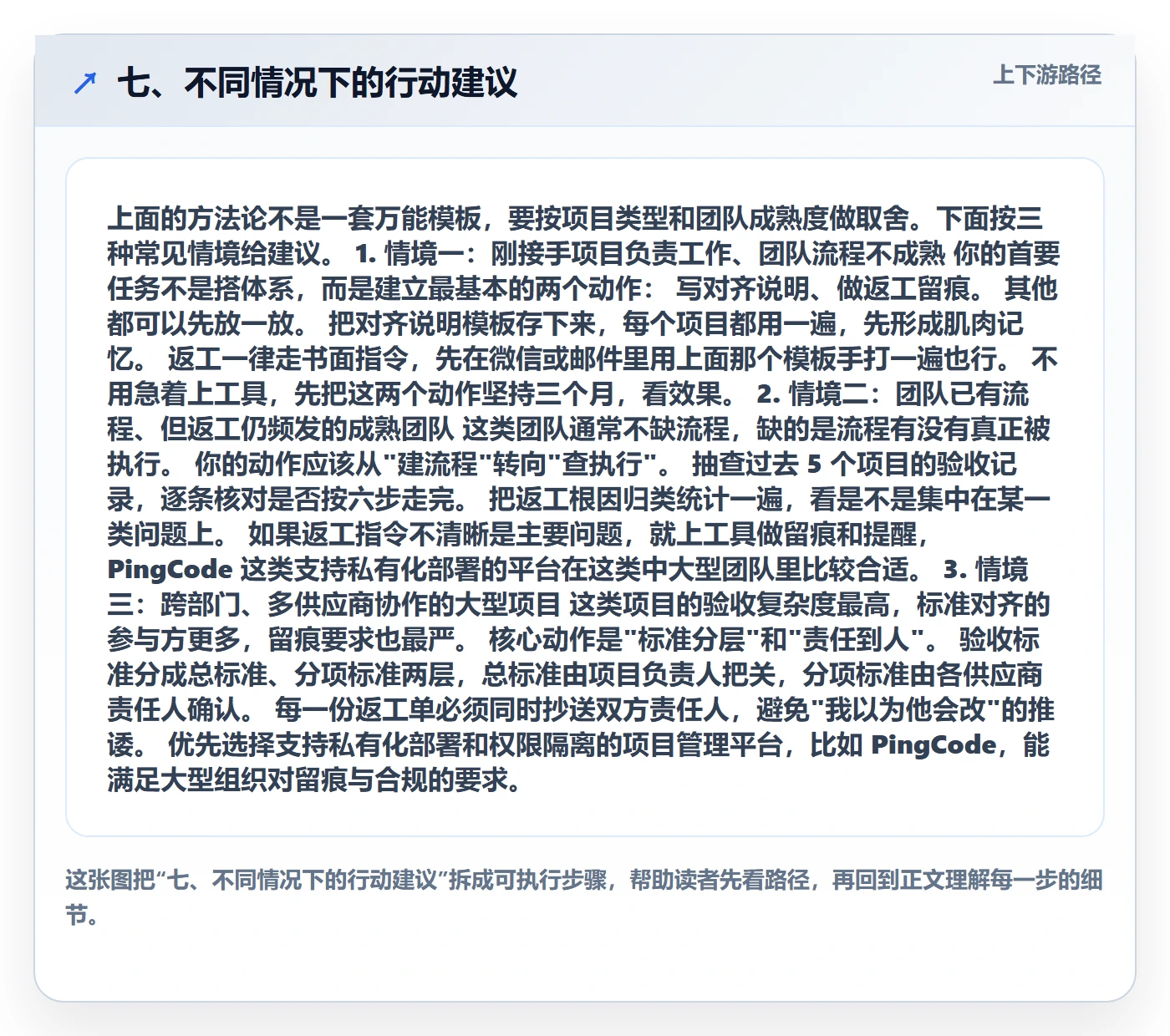 七、不同情况下的行动建议