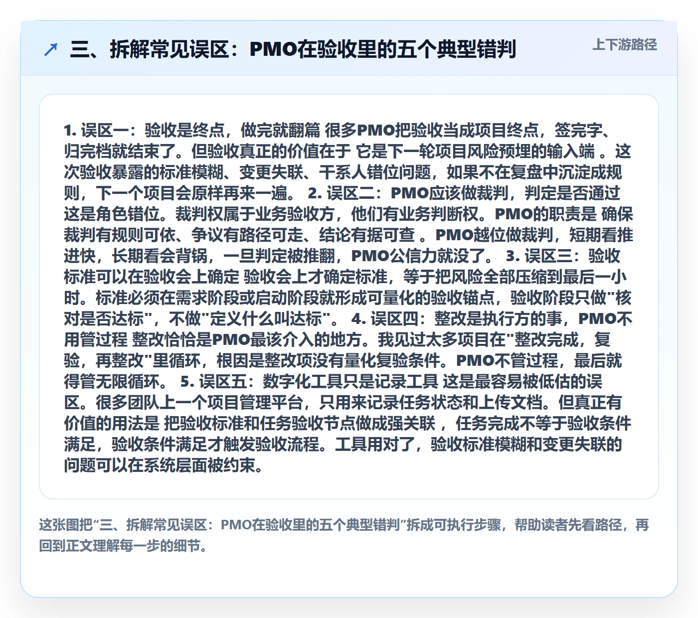 三、拆解常见误区:PMO在验收里的五个典型错判