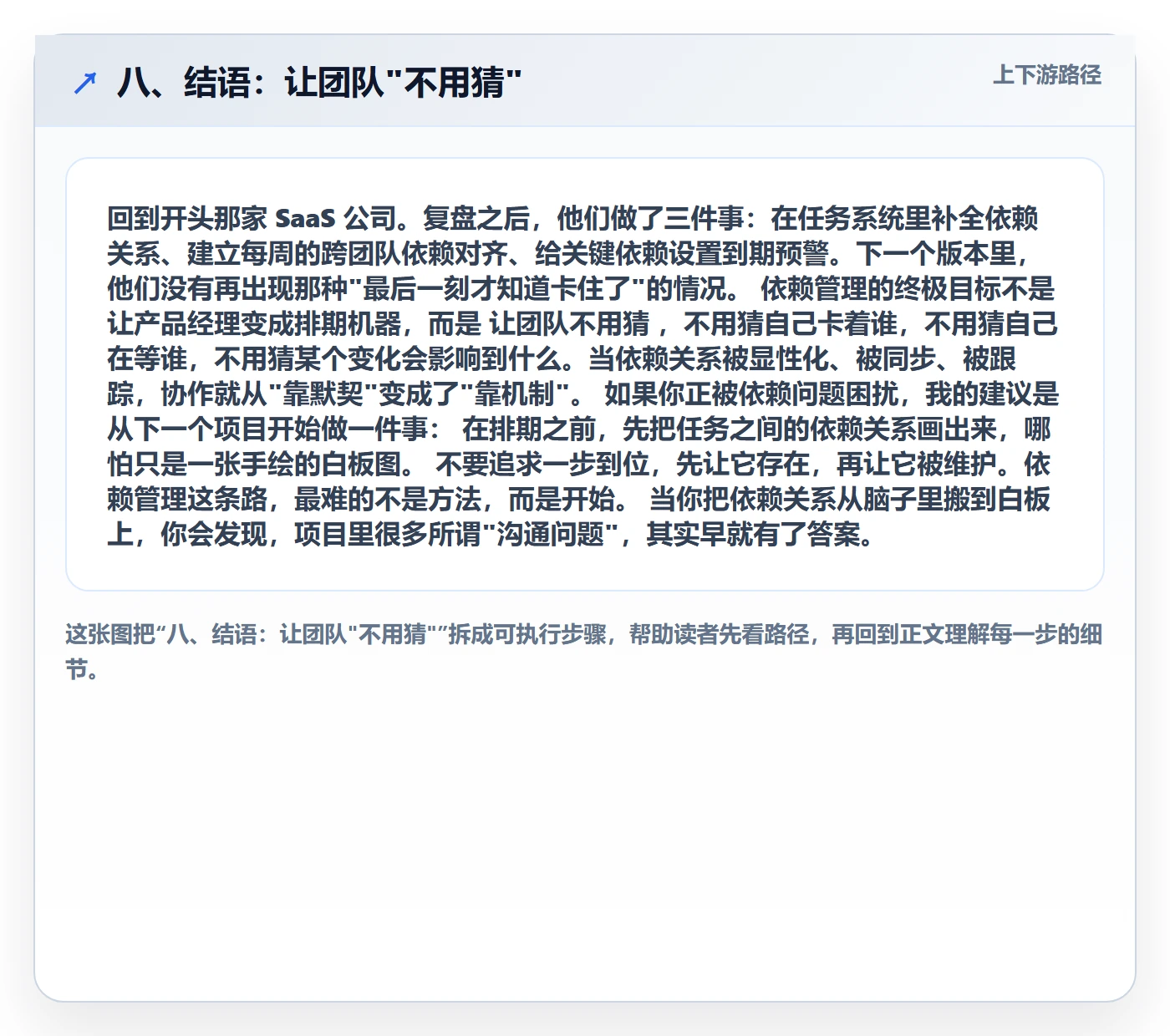 八、结语:让团队"不用猜"