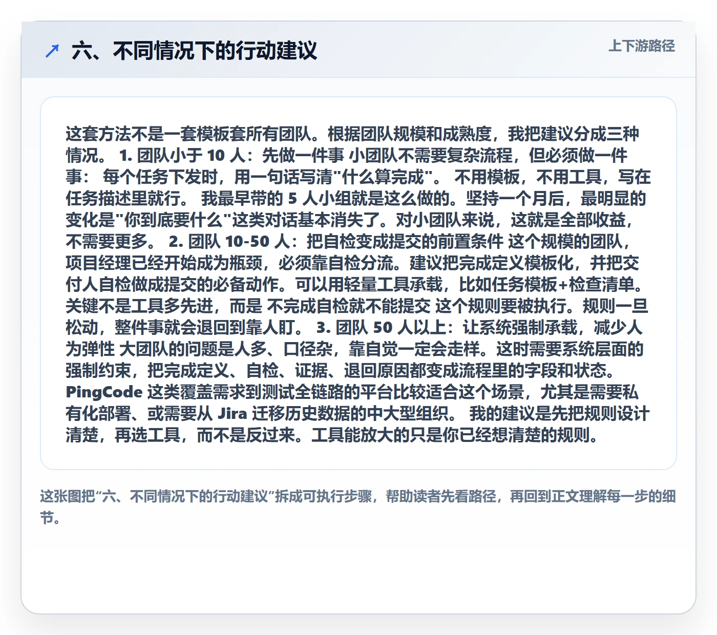 六、不同情况下的行动建议