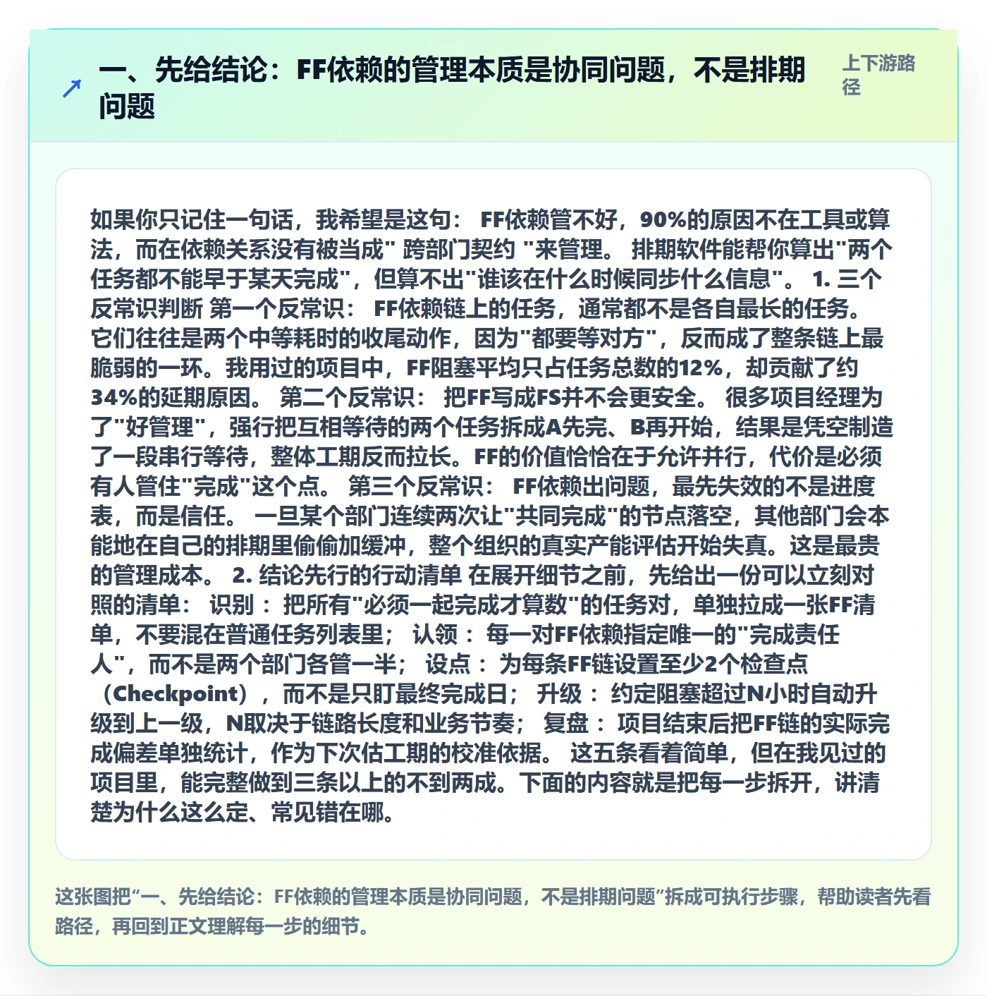 任务依赖FF全流程：管理层协同管理与一文讲清