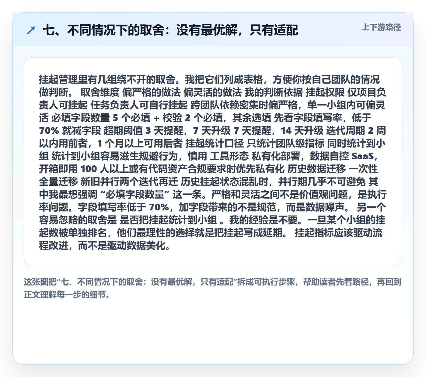 七、不同情况下的取舍:没有最优解,只有适配