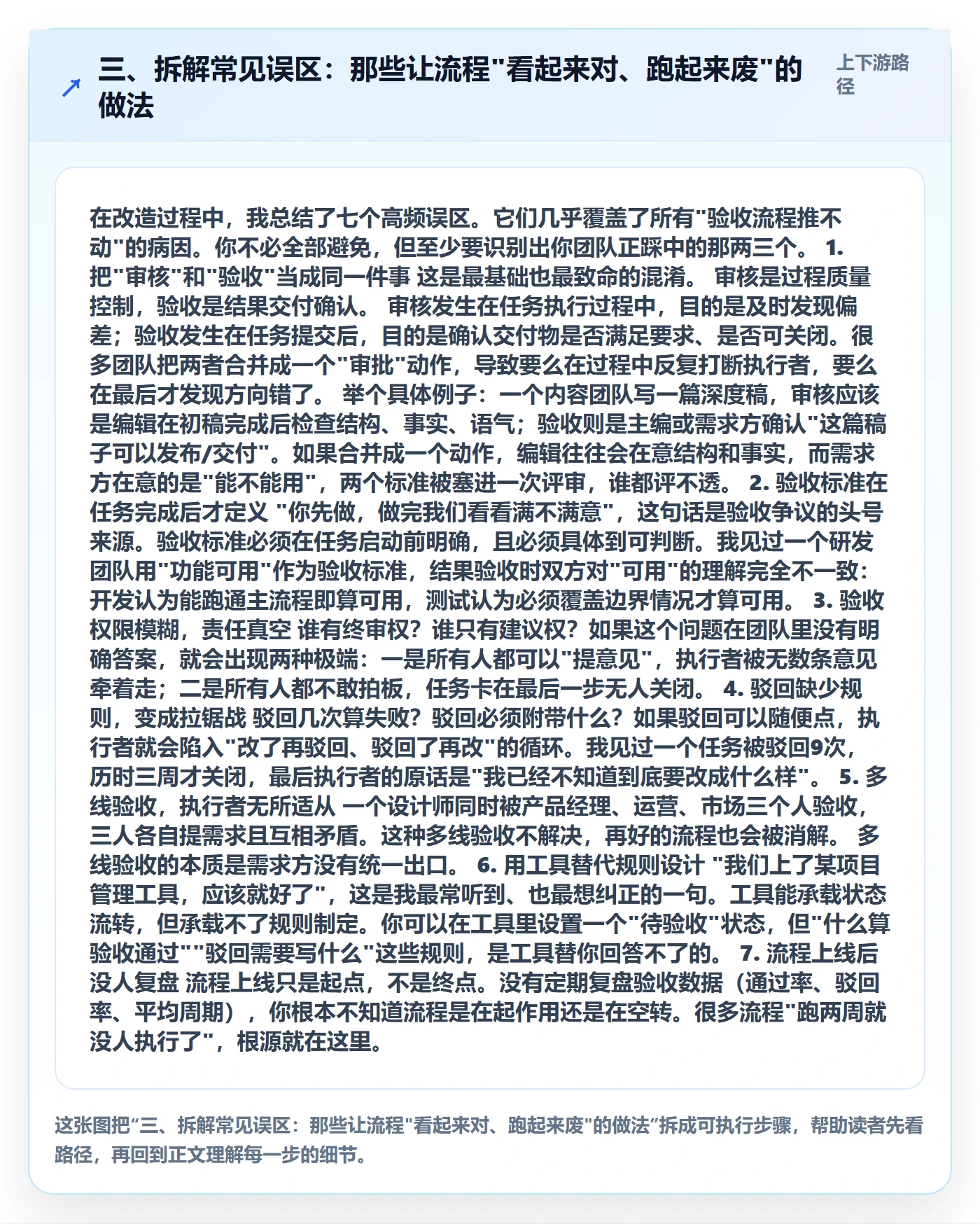 三、拆解常见误区：那些让流程"看起来对、跑起来废"的做法