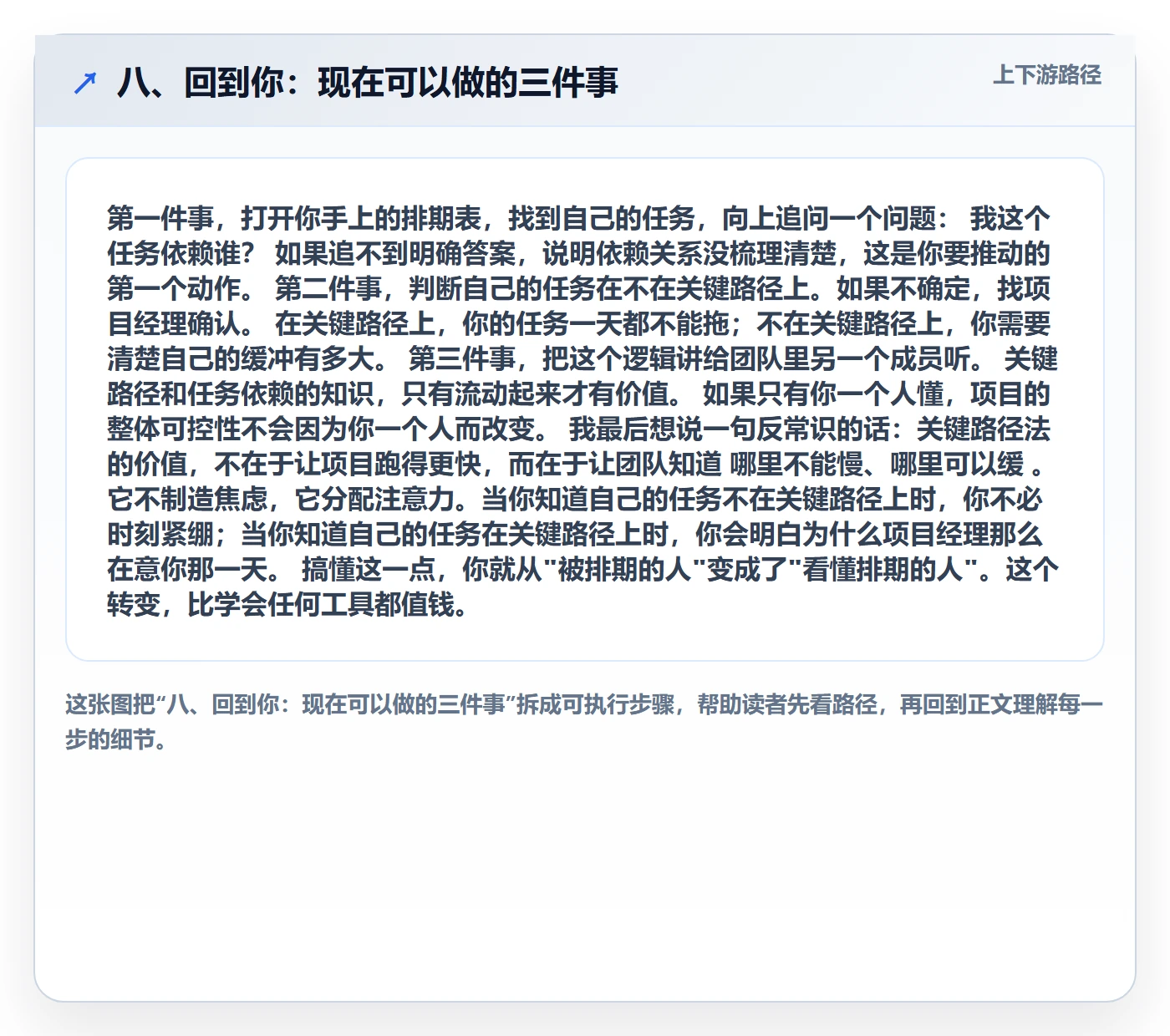 八、回到你:现在可以做的三件事