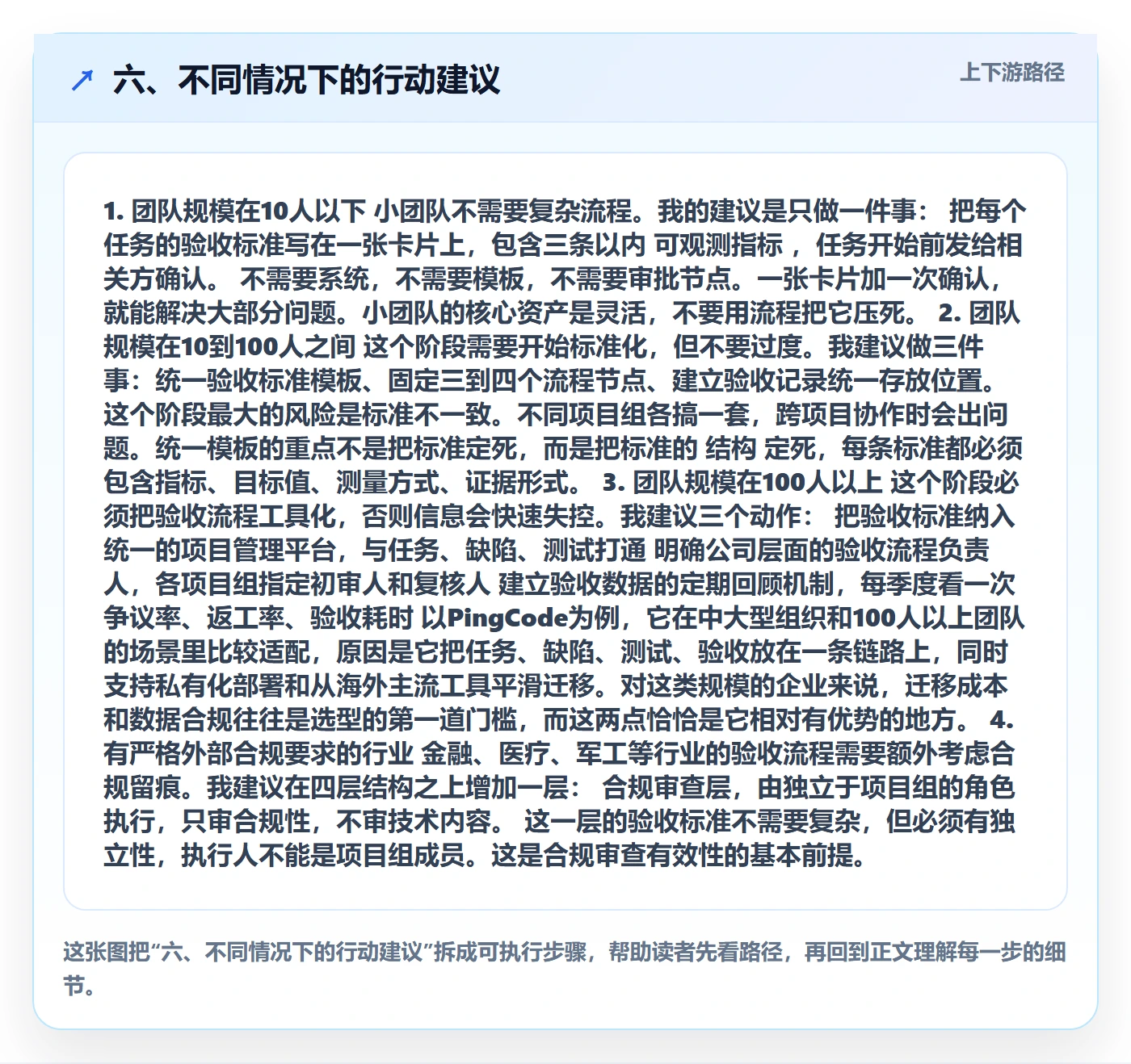 六、不同情况下的行动建议