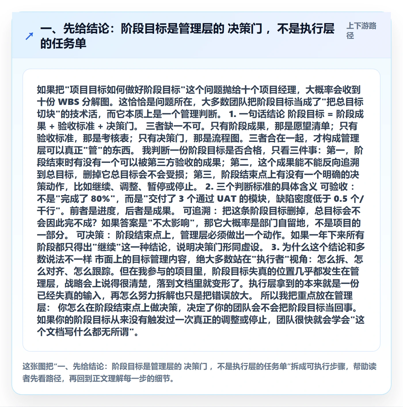 项目目标如何做好阶段目标？管理层落地方案与操作步骤
