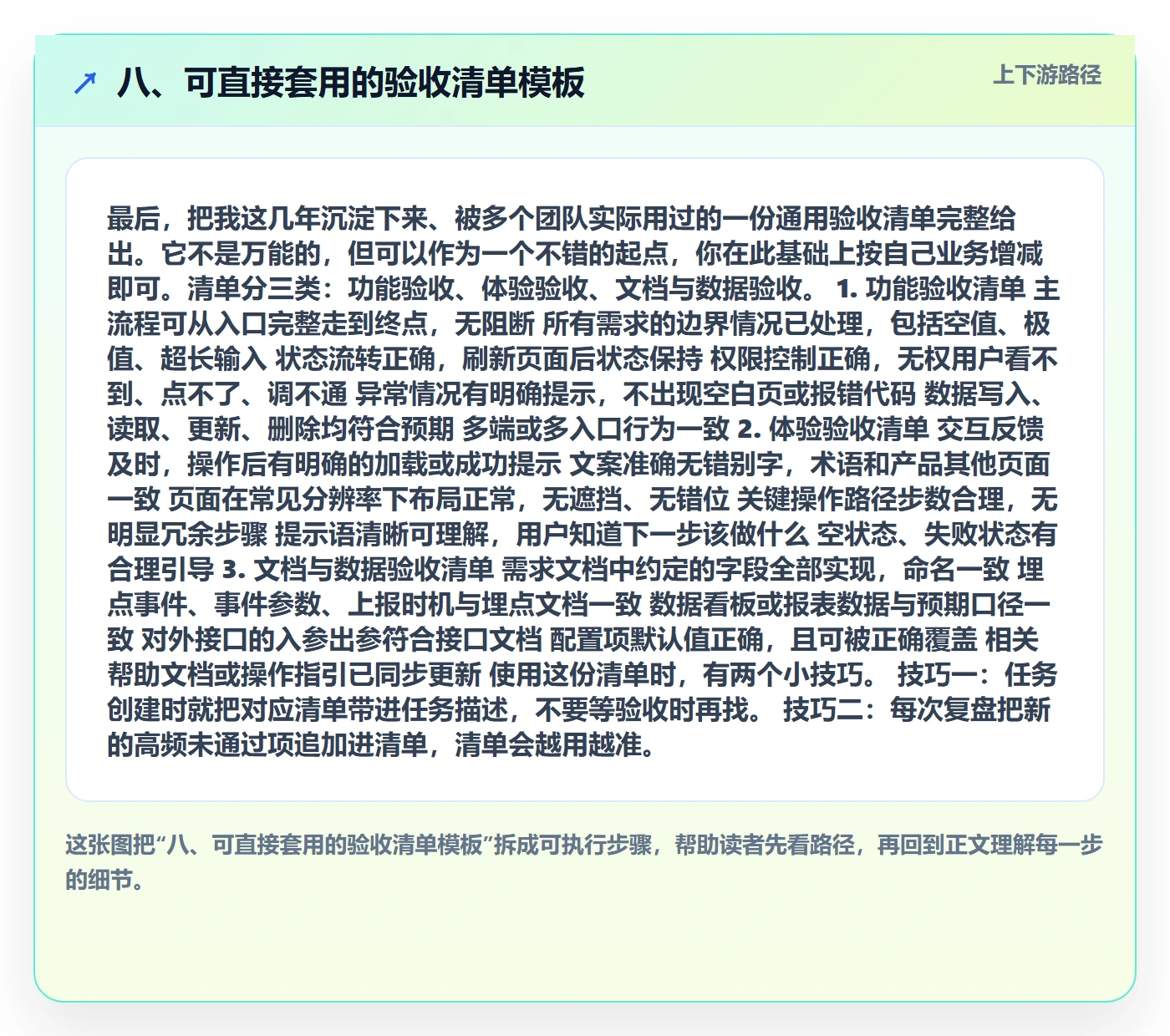 八、可直接套用的验收清单模板