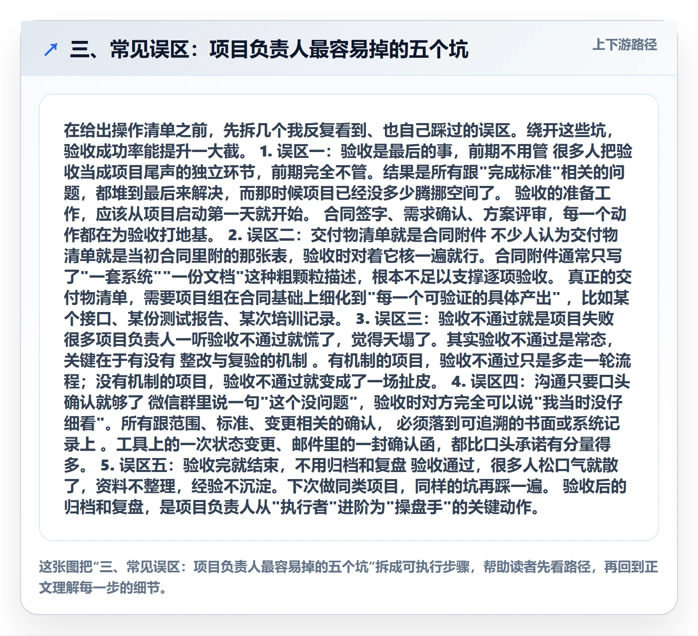 三、常见误区:项目负责人最容易掉的五个坑