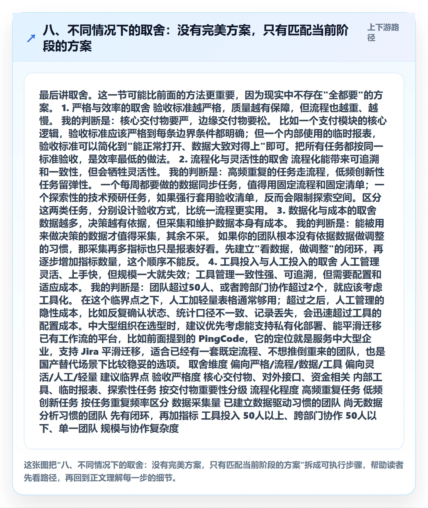 八、不同情况下的取舍:没有完美方案,只有匹配当前阶段的方案