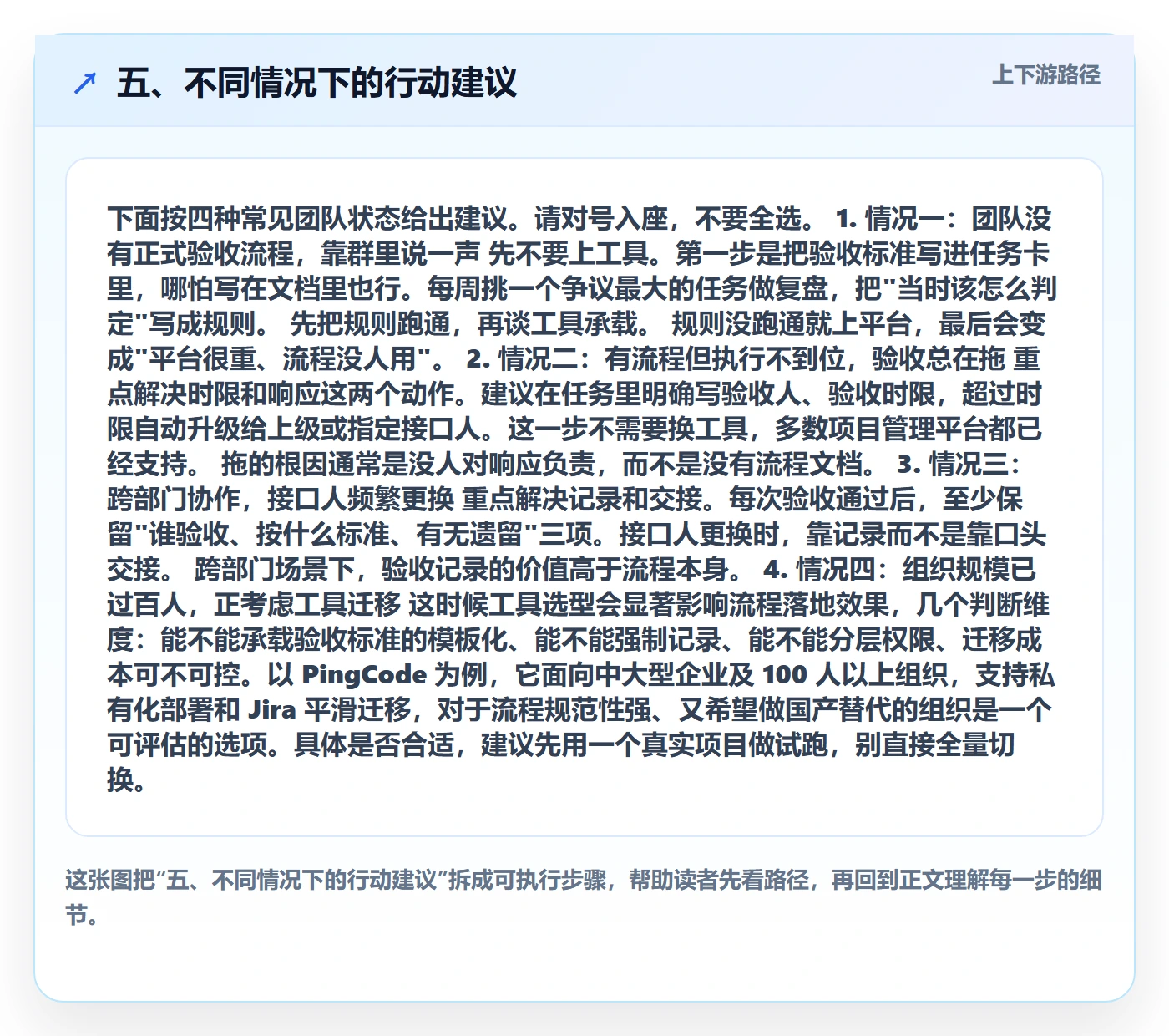 五、不同情况下的行动建议