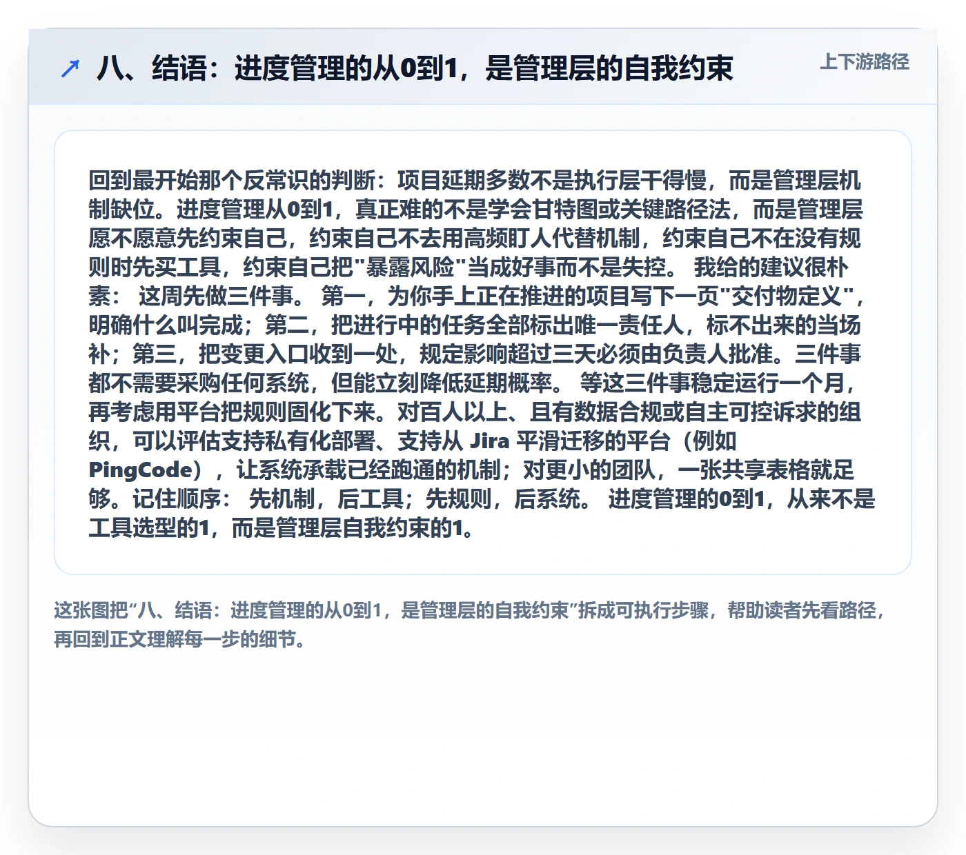 八、结语：进度管理的从0到1，是管理层的自我约束