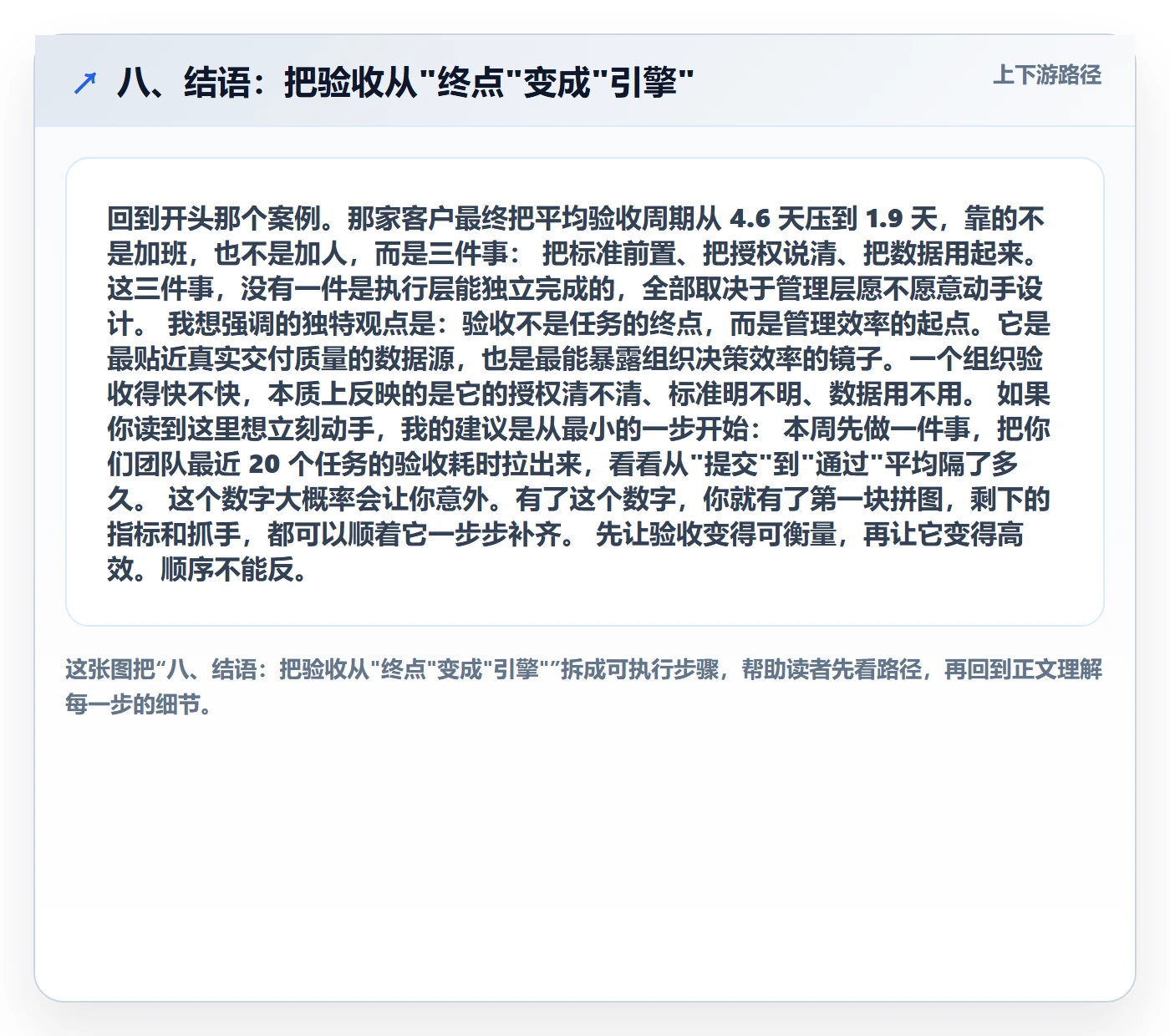 八、结语：把验收从"终点"变成"引擎"