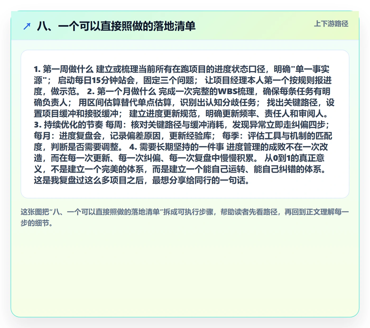 八、一个可以直接照做的落地清单
