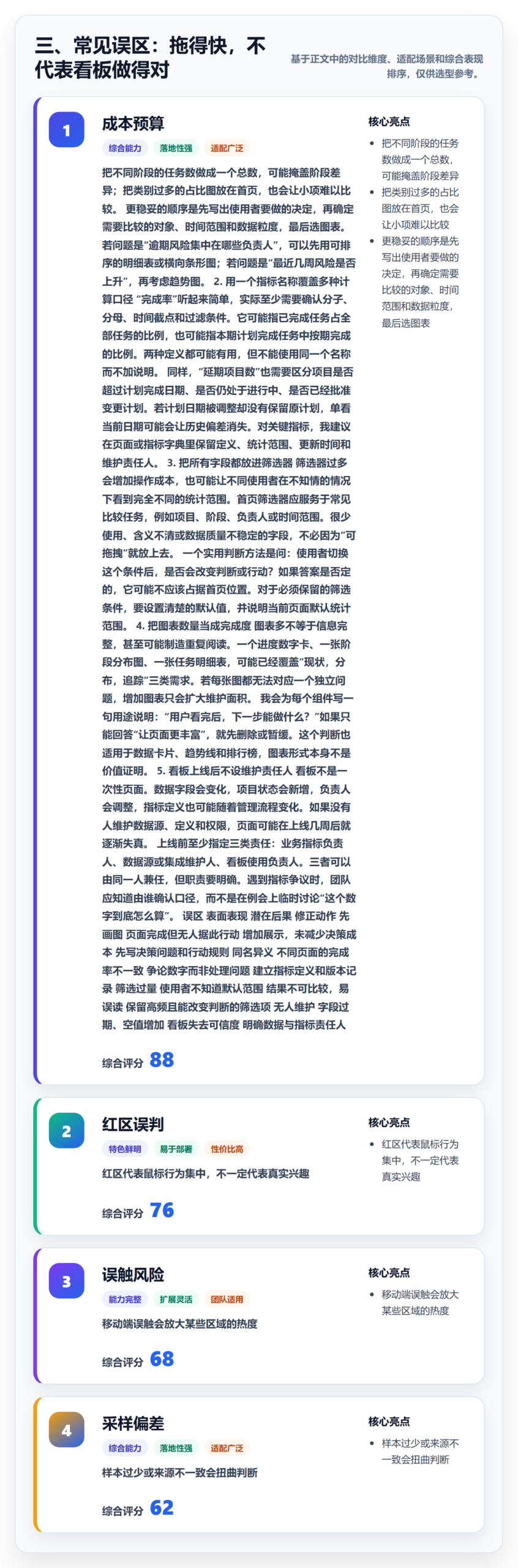 三、常见误区:拖得快,不代表看板做得对