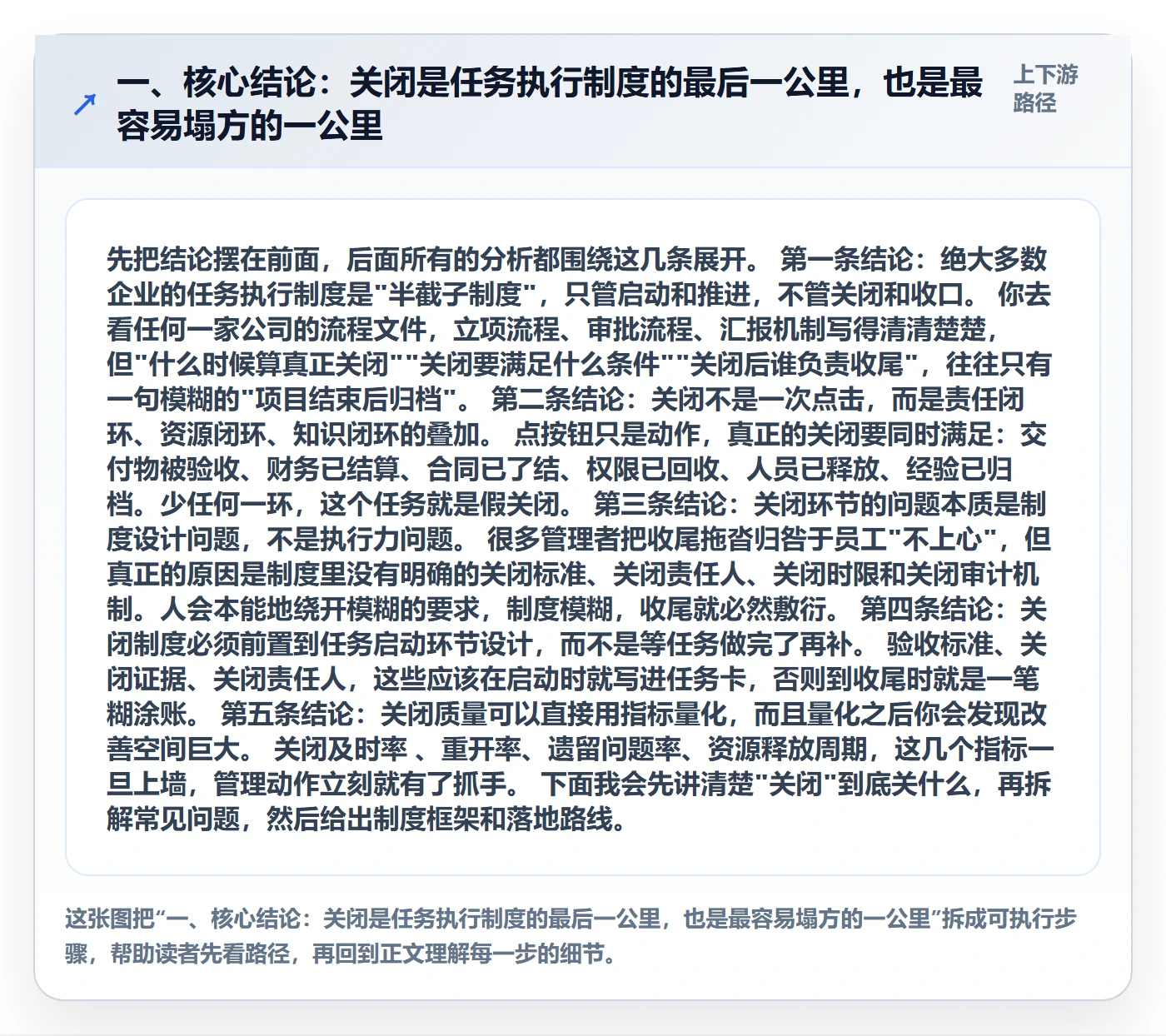 关闭最佳实践：企业管理者任务执行制度设计，常见问题