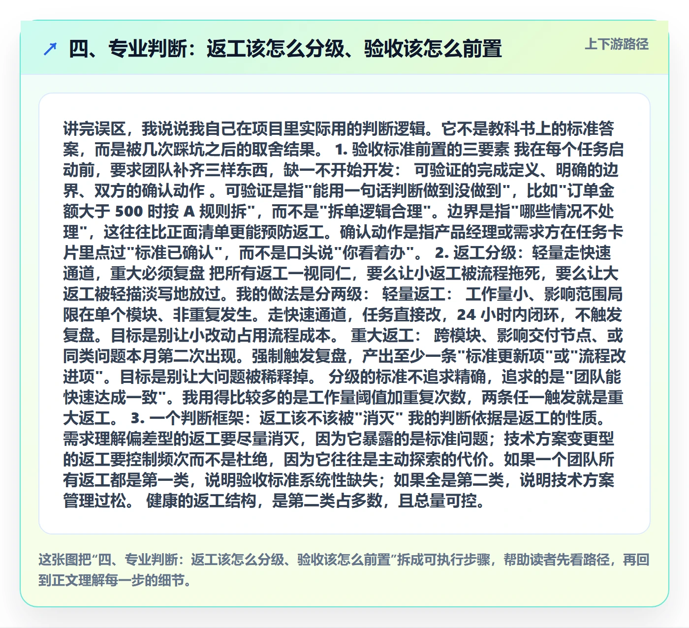 四、专业判断：返工该怎么分级、验收该怎么前置