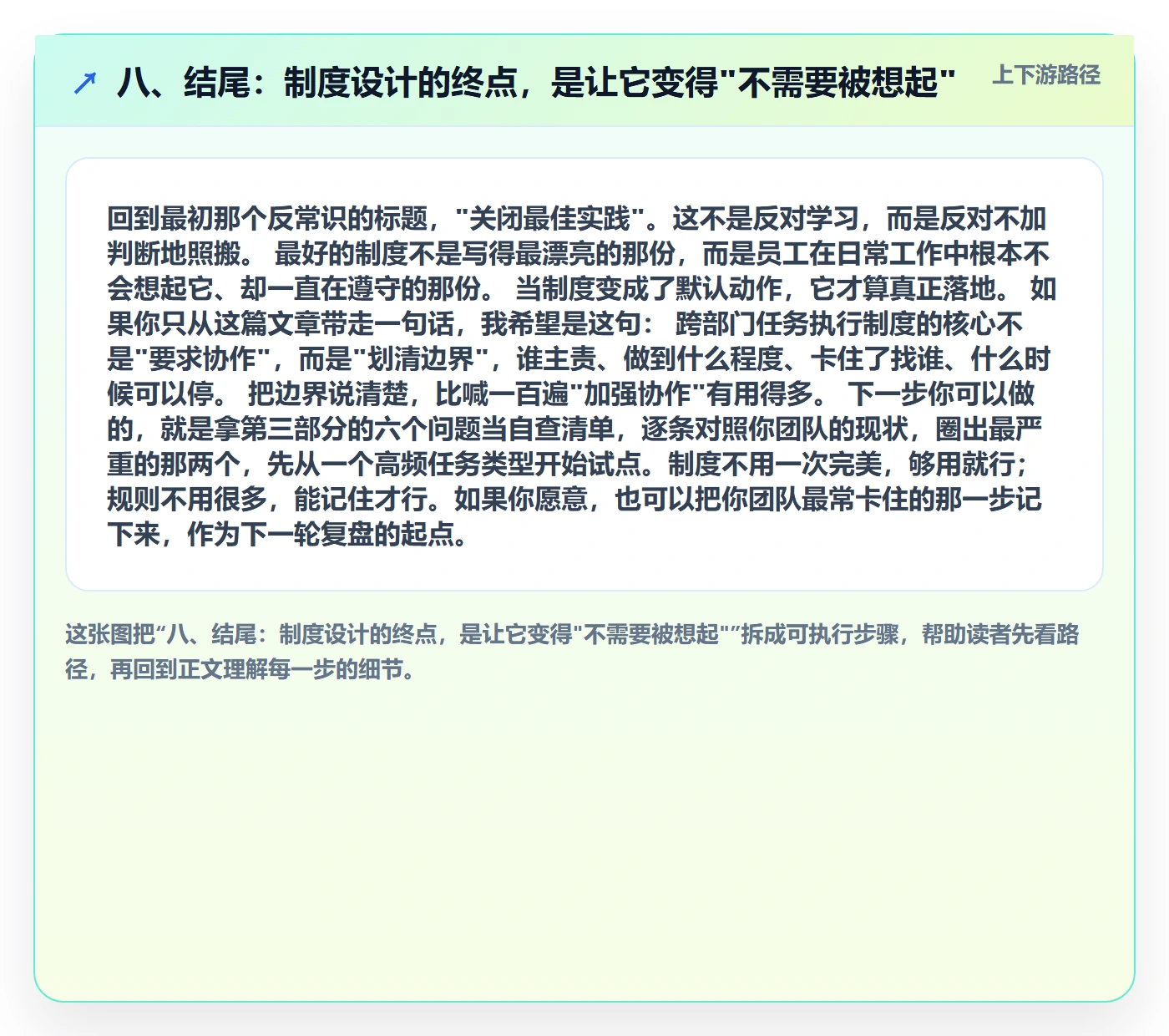 八、结尾:制度设计的终点,是让它变得"不需要被想起"