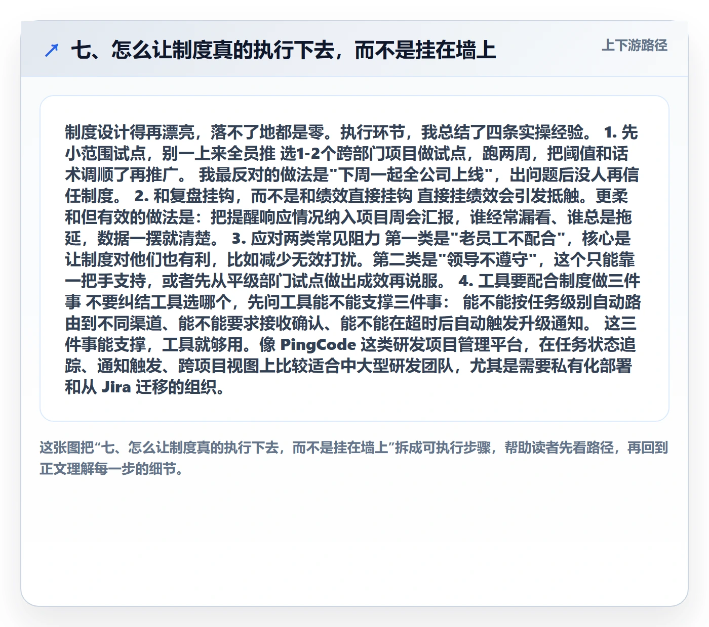 七、怎么让制度真的执行下去，而不是挂在墙上
