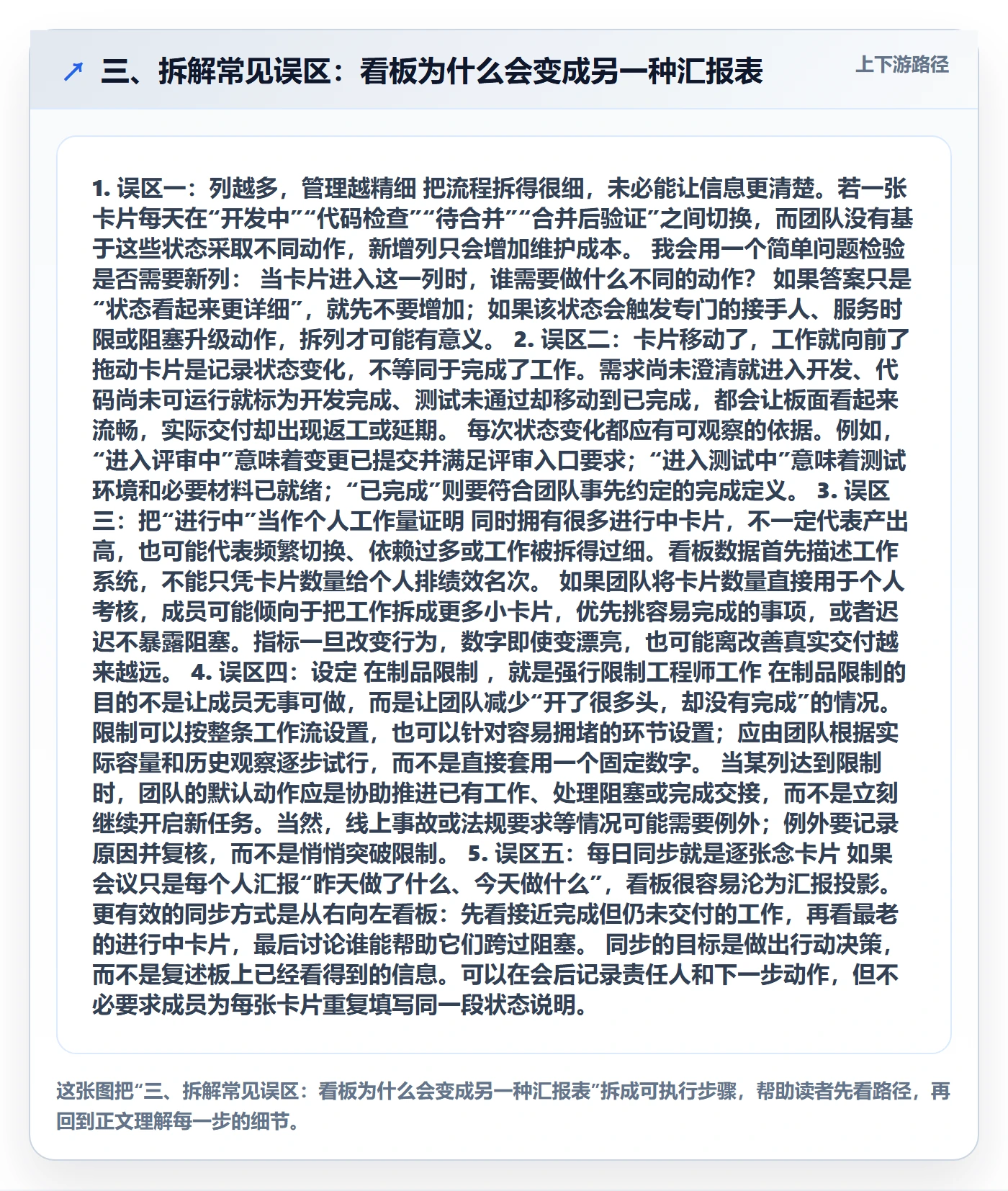 三、拆解常见误区:看板为什么会变成另一种汇报表