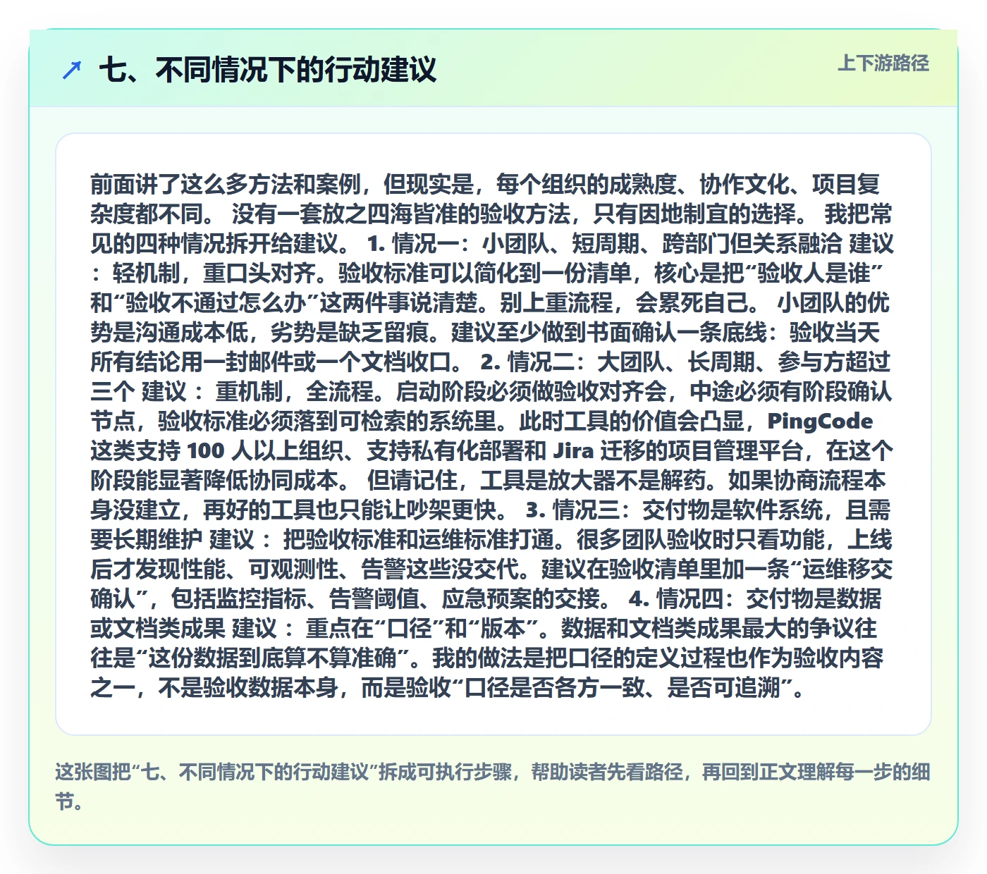 七、不同情况下的行动建议